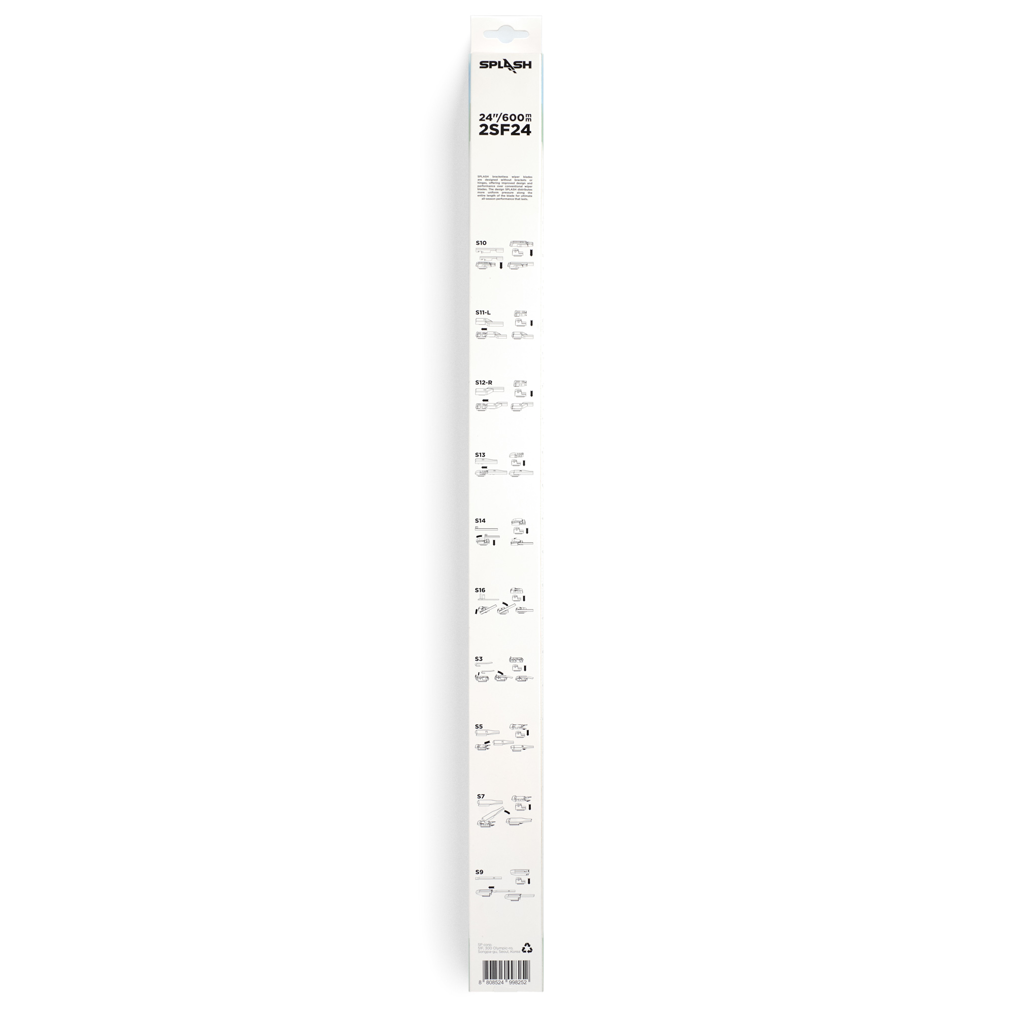 Щетка стеклоочистителя бескаркасная SPLASH 600mm (24") 2SF24